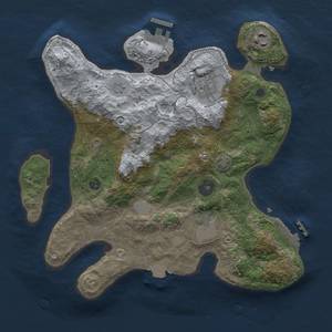 Thumbnail Rust Map: Procedural Map, Size: 3000, Seed: 28077, 11 Monuments