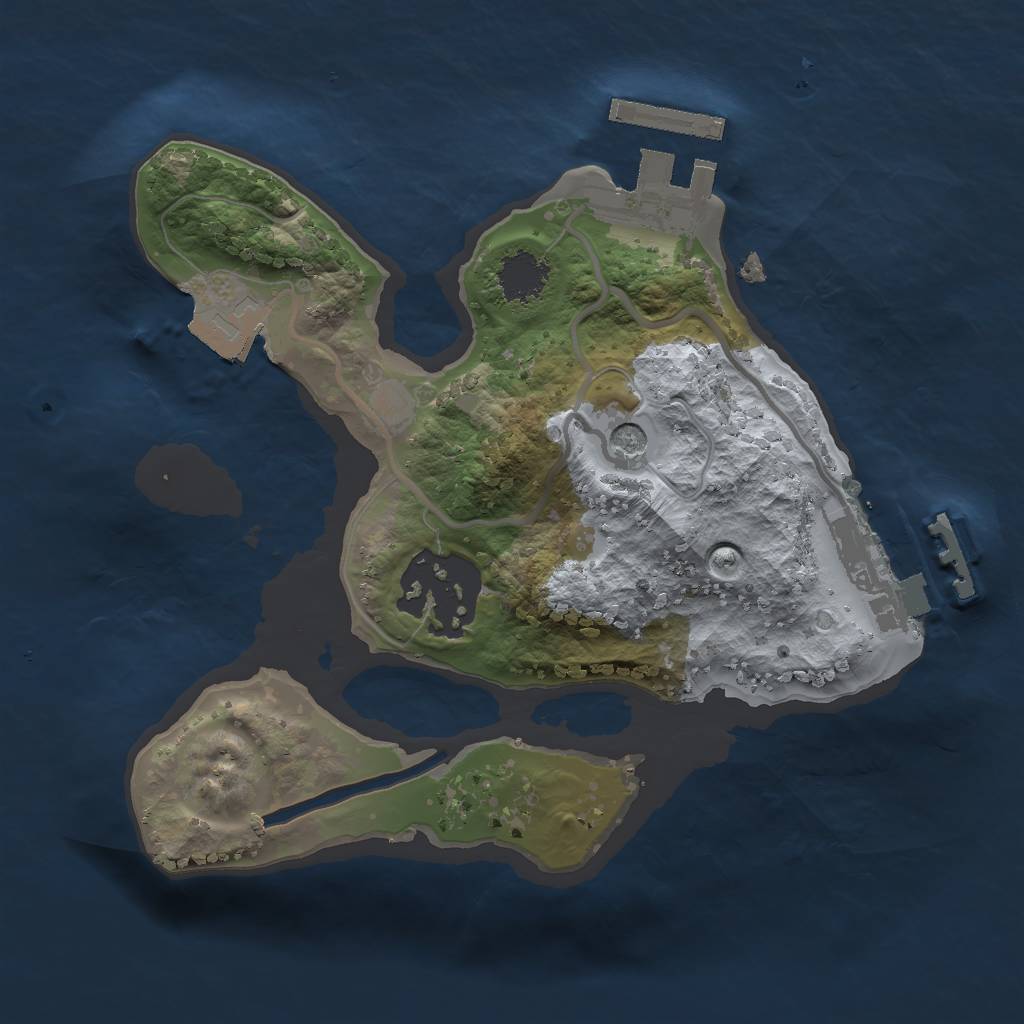 Rust Map: Procedural Map, Size: 1800, Seed: 784794625, 7 Monuments