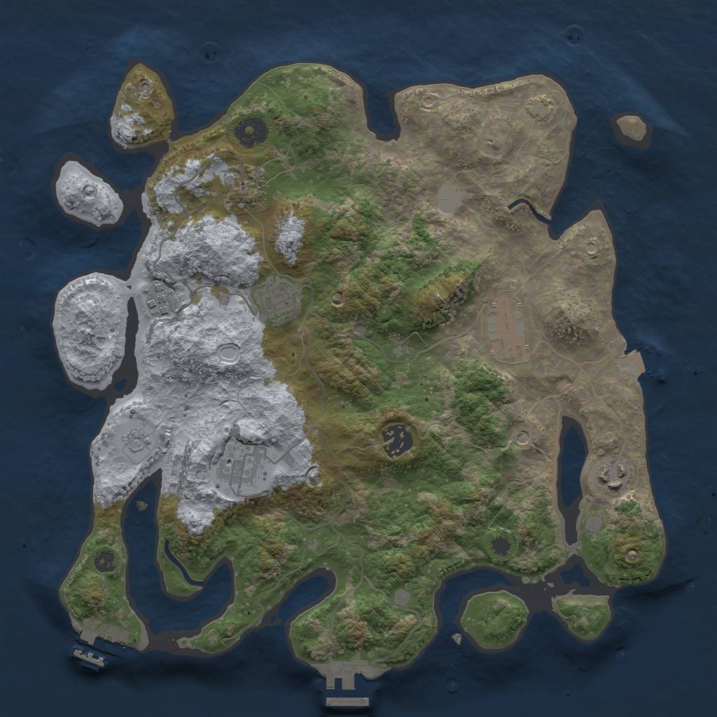 Rust Map: Procedural Map, Size: 3400, Seed: 180707398, 15 Monuments