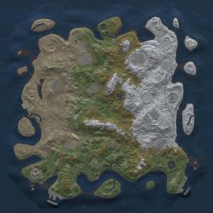 Thumbnail Rust Map: Procedural Map, Size: 4000, Seed: 678094661, 18 Monuments