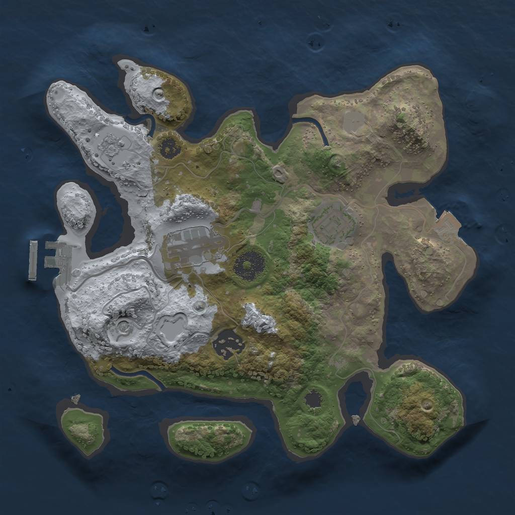 Rust Map: Procedural Map, Size: 2600, Seed: 234, 9 Monuments