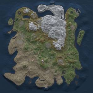 Thumbnail Rust Map: Procedural Map, Size: 4000, Seed: 18209, 18 Monuments