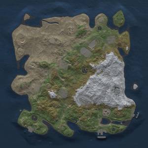 Thumbnail Rust Map: Procedural Map, Size: 3750, Seed: 51243219, 19 Monuments