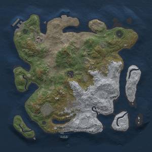 Thumbnail Rust Map: Procedural Map, Size: 3250, Seed: 233489911, 13 Monuments
