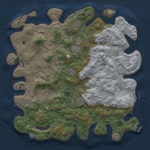 Thumbnail Rust Map: Procedural Map, Size: 4550, Seed: 8000, 19 Monuments