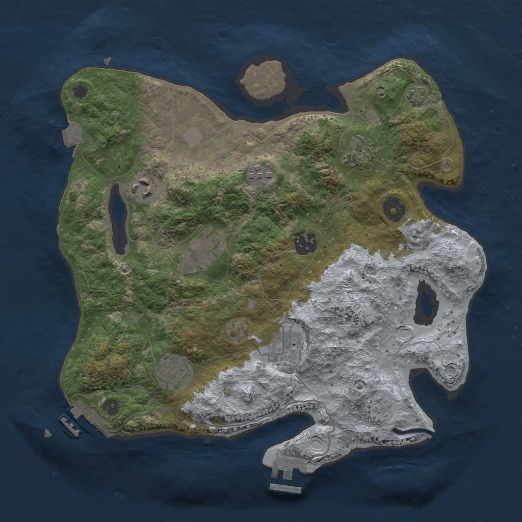 Rust Map: Procedural Map, Size: 3333, Seed: 111, 14 Monuments