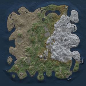 Thumbnail Rust Map: Procedural Map, Size: 4000, Seed: 64544051, 19 Monuments