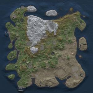 Thumbnail Rust Map: Procedural Map, Size: 4000, Seed: 94947, 19 Monuments