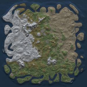 Thumbnail Rust Map: Procedural Map, Size: 6000, Seed: 7201986, 19 Monuments