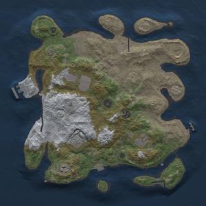 Thumbnail Rust Map: Procedural Map, Size: 3500, Seed: 1548, 16 Monuments