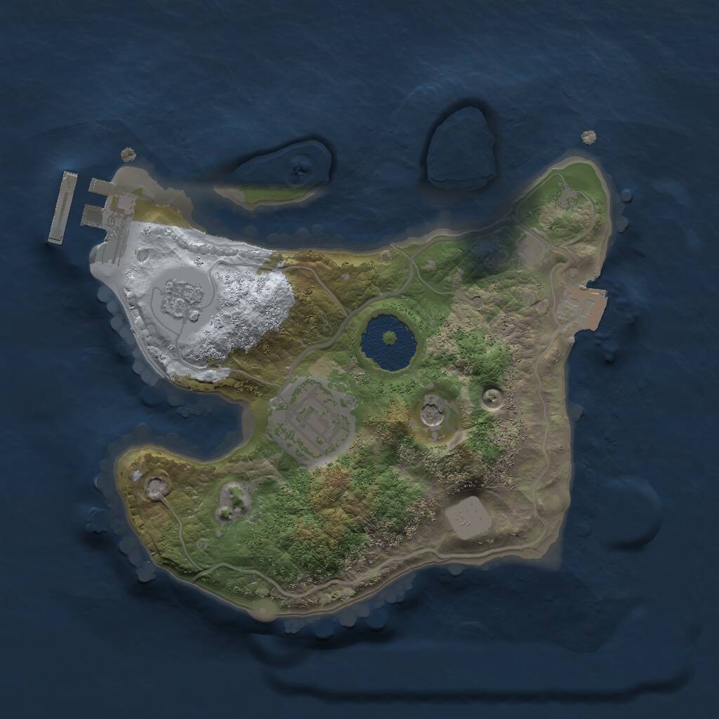 Rust Map: Procedural Map, Size: 2000, Seed: 1675314849, 5 Monuments