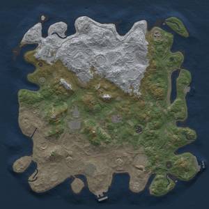 Thumbnail Rust Map: Procedural Map, Size: 4500, Seed: 1945678234, 19 Monuments