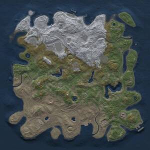 Thumbnail Rust Map: Procedural Map, Size: 4500, Seed: 1945678234, 15 Monuments