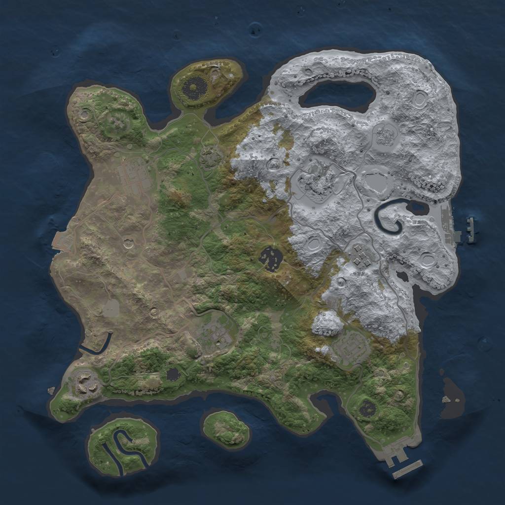 Rust Map: Procedural Map, Size: 3200, Seed: 187306640, 15 Monuments