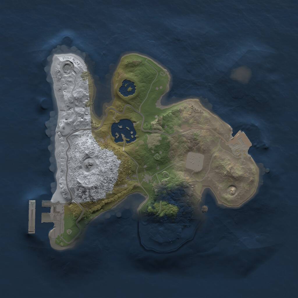 Rust Map: Procedural Map, Size: 1800, Seed: 1926571620, 3 Monuments
