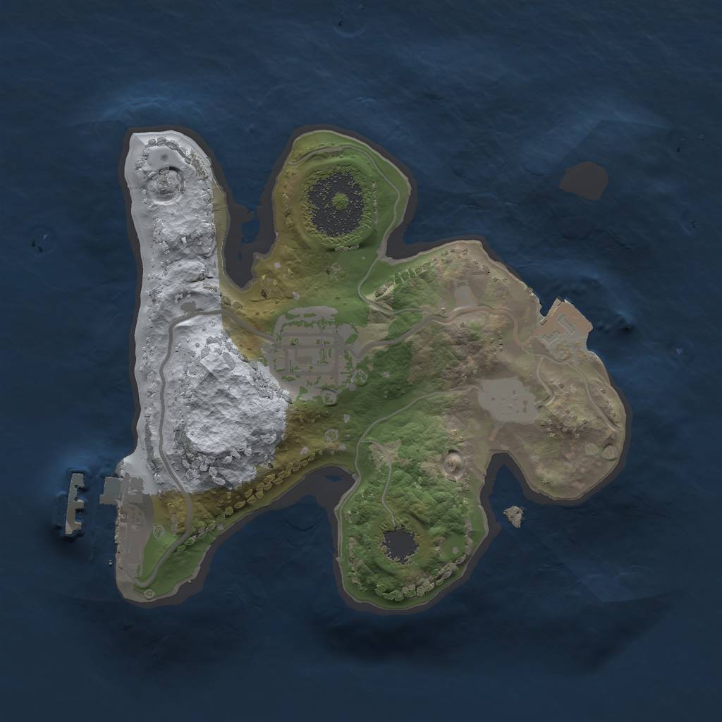 Rust Map: Procedural Map, Size: 1800, Seed: 1926571620, 5 Monuments