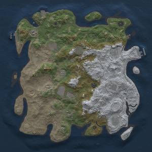 Thumbnail Rust Map: Procedural Map, Size: 4100, Seed: 55265487, 19 Monuments