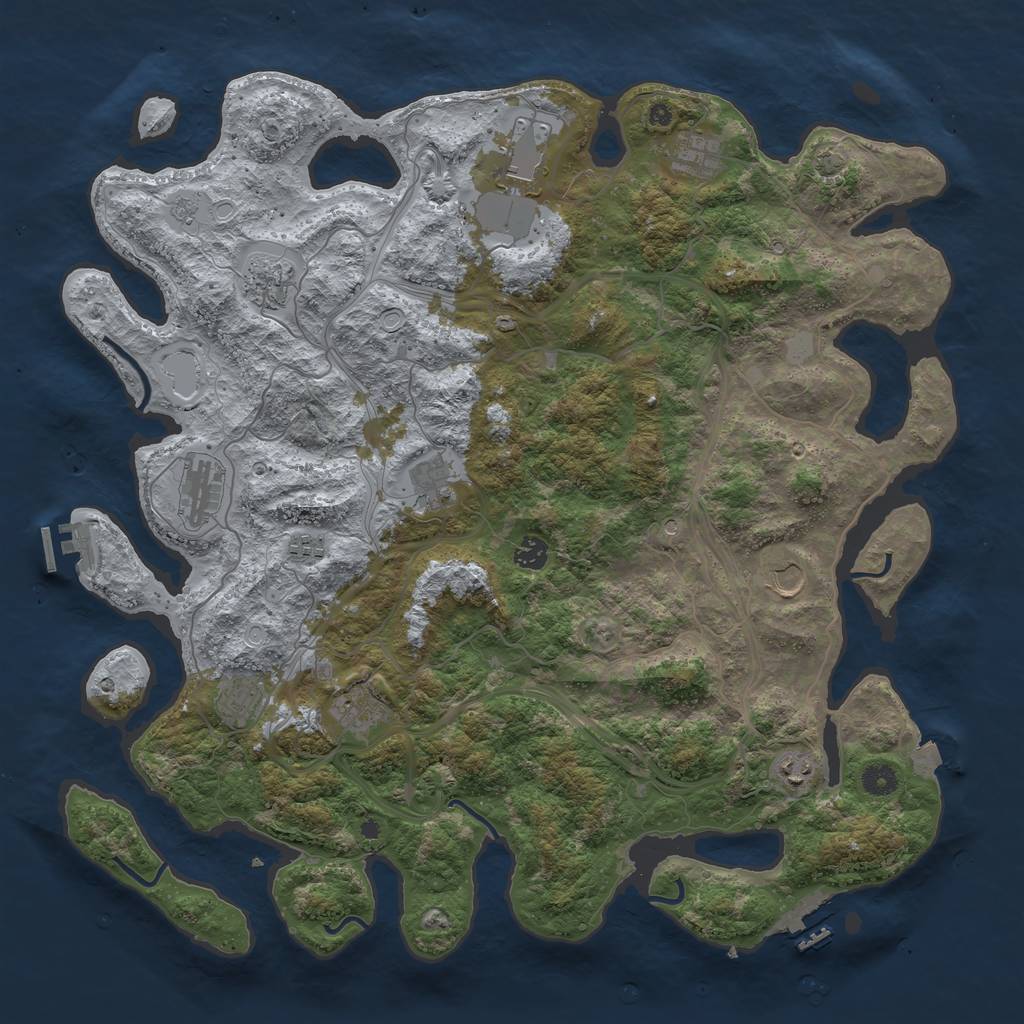 Rust Map: Procedural Map, Size: 4550, Seed: 1357331, 19 Monuments