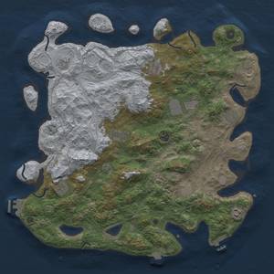 Thumbnail Rust Map: Procedural Map, Size: 4500, Seed: 4567673, 19 Monuments