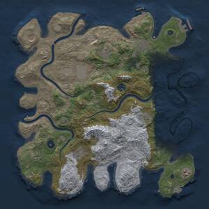 Thumbnail Rust Map: Procedural Map, Size: 3900, Seed: 1118, 16 Monuments