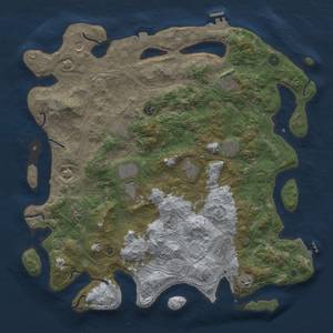 Thumbnail Rust Map: Procedural Map, Size: 4600, Seed: 76367828, 19 Monuments