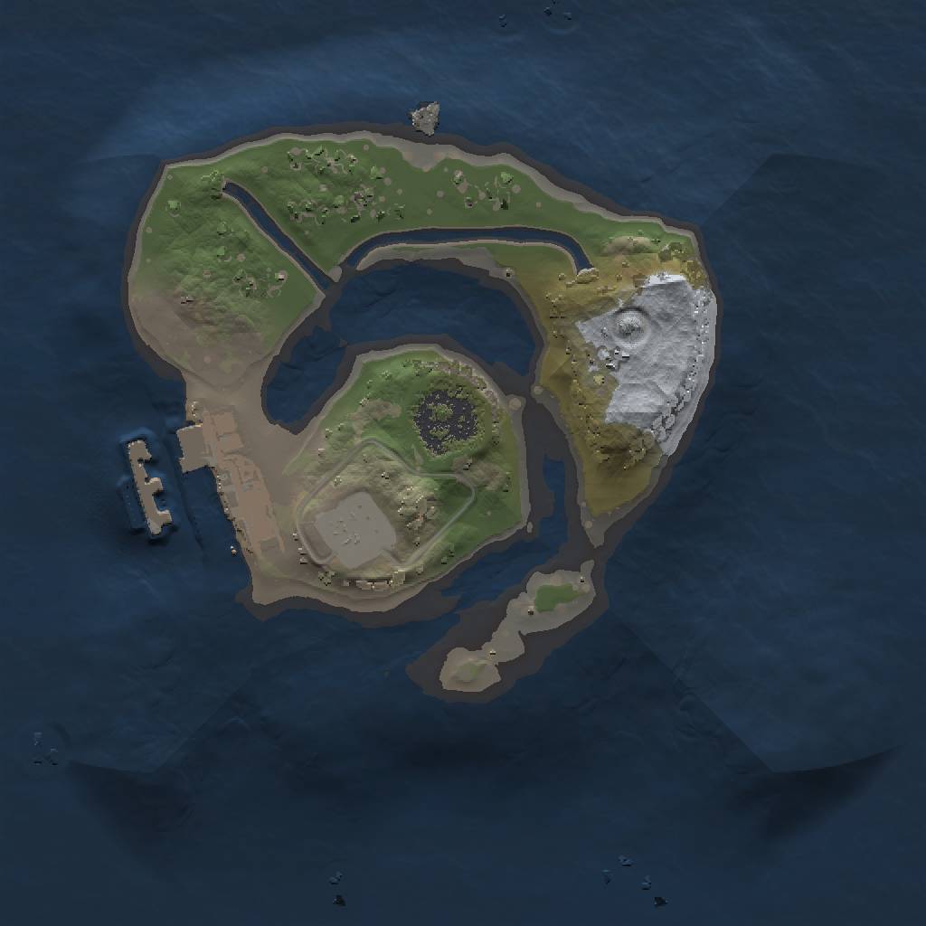 Rust Map: Procedural Map, Size: 1500, Seed: 15008, 4 Monuments