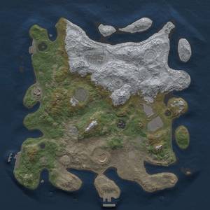 Thumbnail Rust Map: Procedural Map, Size: 3500, Seed: 1352224638, 15 Monuments