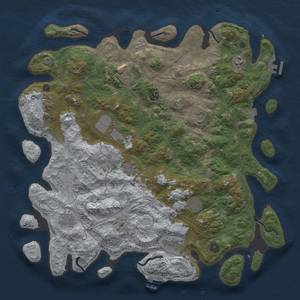 Thumbnail Rust Map: Procedural Map, Size: 4500, Seed: 1738223144, 19 Monuments