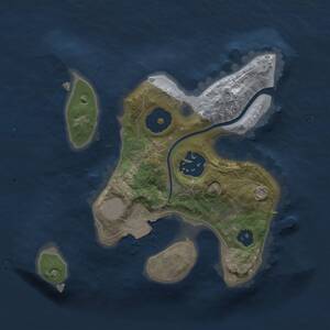 Thumbnail Rust Map: Procedural Map, Size: 2000, Seed: 755671389, 2 Monuments