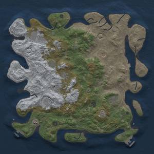 Thumbnail Rust Map: Procedural Map, Size: 4500, Seed: 32653125, 18 Monuments