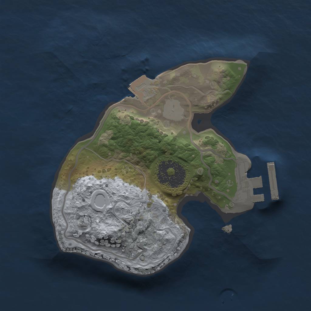 Rust Map: Procedural Map, Size: 1667, Seed: 2147483647, 4 Monuments