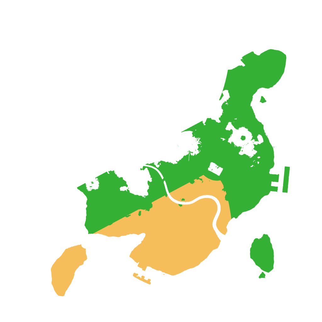 Biome Rust Map: Procedural Map, Size: 2500, Seed: 499971634