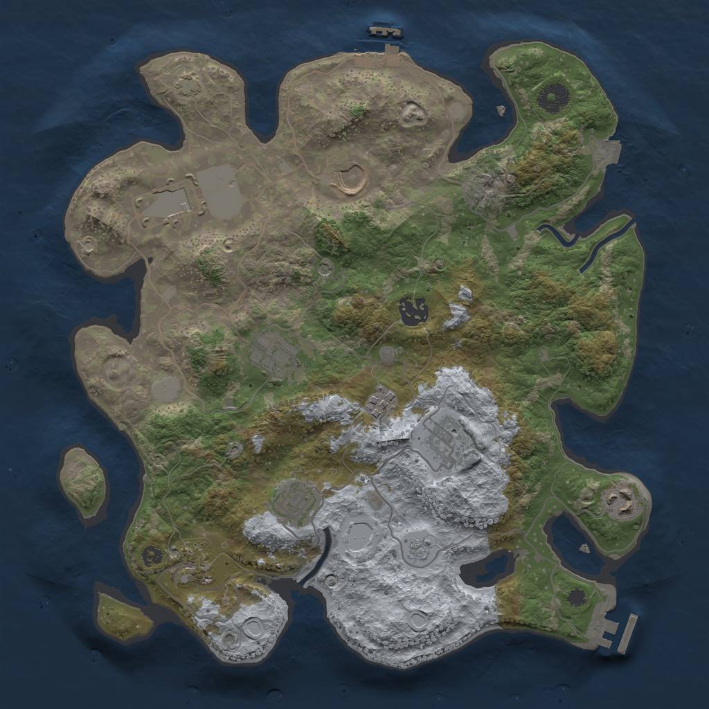 Procedural Map :: Rust Map :: Just-Wiped