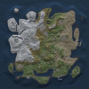 Thumbnail Rust Map: Procedural Map, Size: 3500, Seed: 1227785163, 14 Monuments