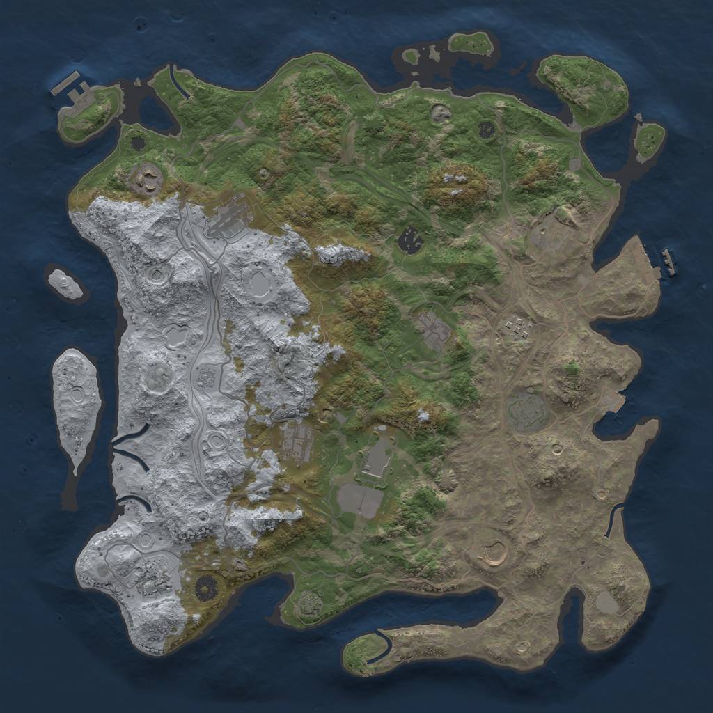 Rust Map: Procedural Map, Size: 4300, Seed: 66799902, 19 Monuments
