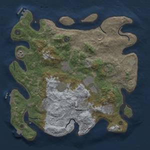 Thumbnail Rust Map: Procedural Map, Size: 3800, Seed: 69021786, 19 Monuments