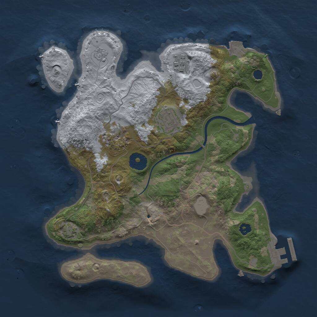 Rust Map: Procedural Map, Size: 2700, Seed: 23713, 7 Monuments