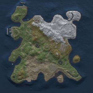 Thumbnail Rust Map: Procedural Map, Size: 3000, Seed: 2465505, 11 Monuments