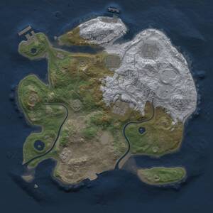 Thumbnail Rust Map: Procedural Map, Size: 3000, Seed: 16021974, 10 Monuments
