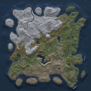 Thumbnail Rust Map: Procedural Map, Size: 4000, Seed: 1541893696, 13 Monuments