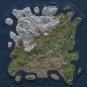 Thumbnail Rust Map: Procedural Map, Size: 4000, Seed: 1541893696, 19 Monuments