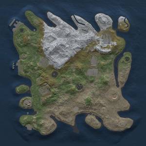 Thumbnail Rust Map: Procedural Map, Size: 3500, Seed: 1826820066, 15 Monuments