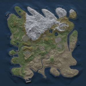 Thumbnail Rust Map: Procedural Map, Size: 3500, Seed: 1826820066, 13 Monuments