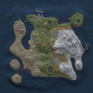 Thumbnail Rust Map: Procedural Map, Size: 2500, Seed: 788927252, 10 Monuments