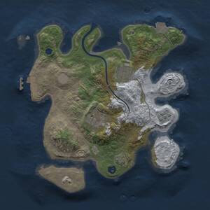 Thumbnail Rust Map: Procedural Map, Size: 2500, Seed: 223935848, 6 Monuments