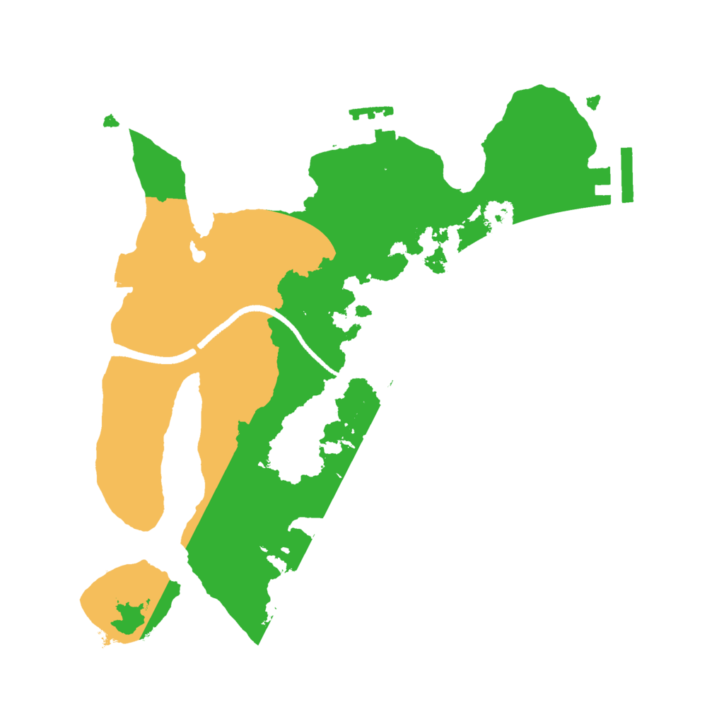 Biome Rust Map: Procedural Map, Size: 2500, Seed: 299573417