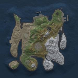 Thumbnail Rust Map: Procedural Map, Size: 2500, Seed: 299573417, 10 Monuments