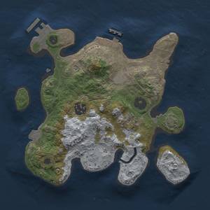 Thumbnail Rust Map: Procedural Map, Size: 2500, Seed: 143110811, 10 Monuments