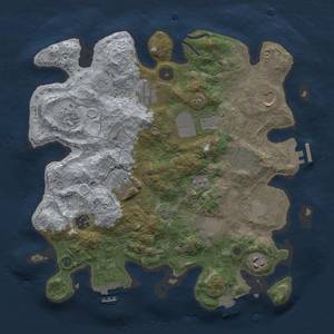 Thumbnail Rust Map: Procedural Map, Size: 3500, Seed: 15218111, 18 Monuments