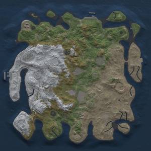 Thumbnail Rust Map: Procedural Map, Size: 4000, Seed: 547684, 18 Monuments